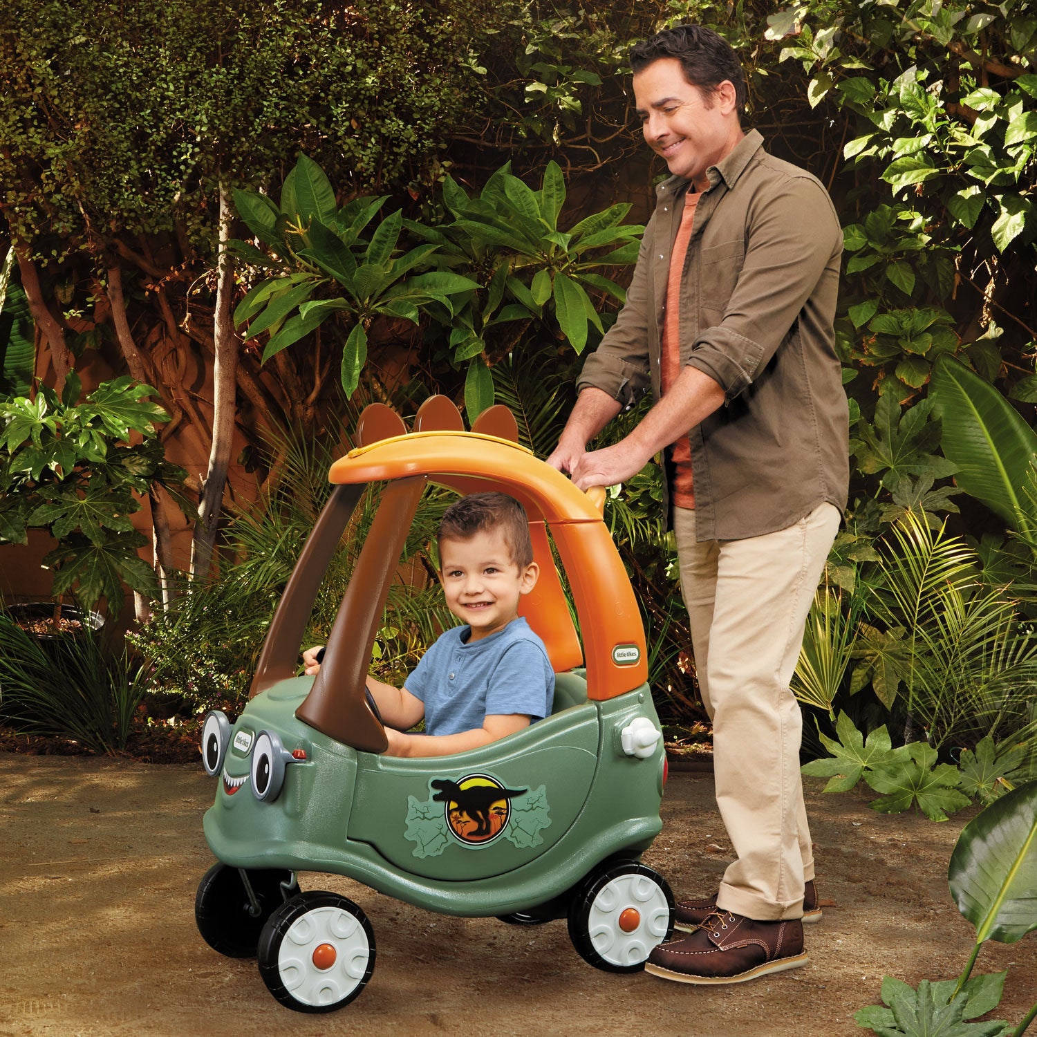 T-Rex Cozy Coupe – Dinosaur-Themed Ride-On / Little Tikes Quality