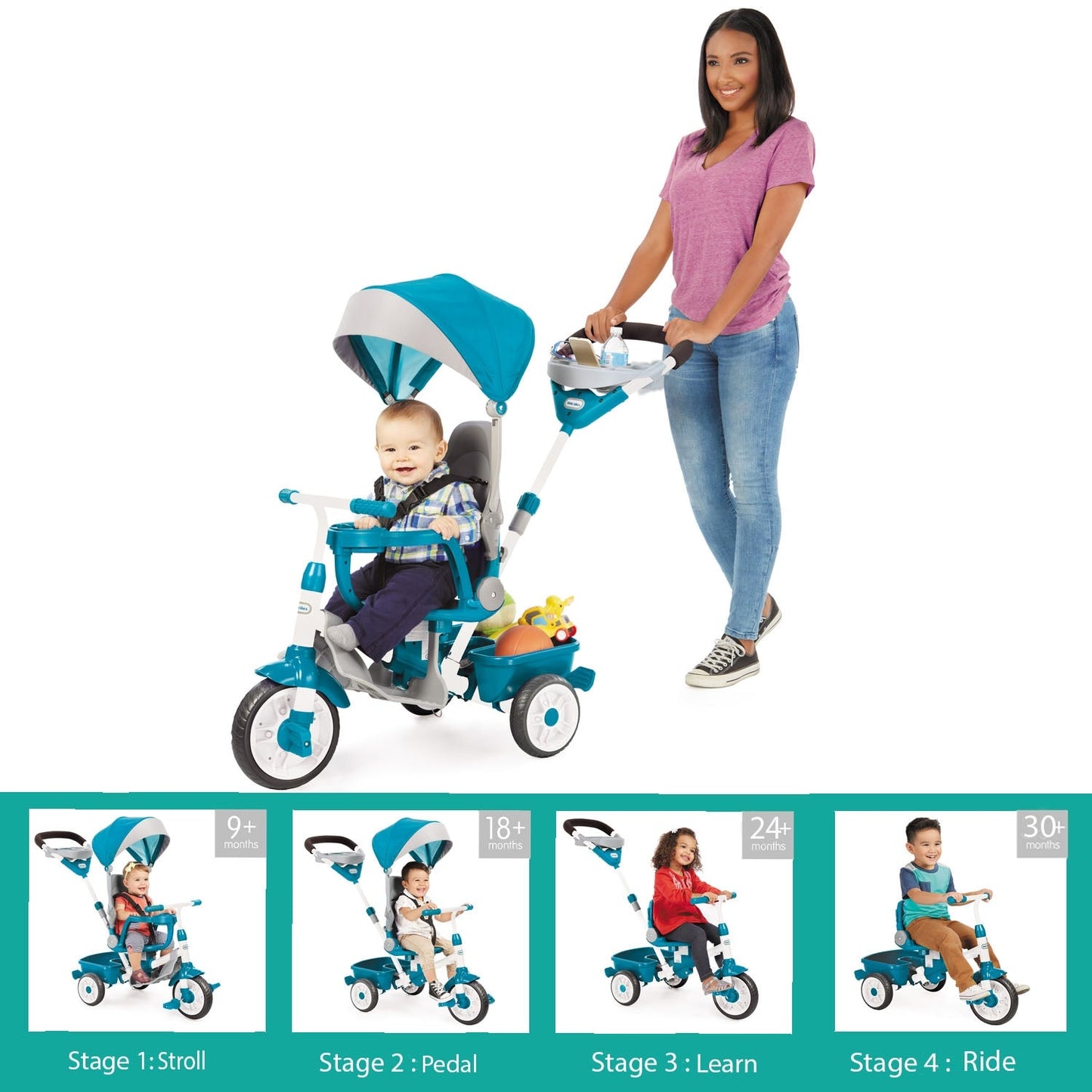 Perfect Fit 4-in-1 Trike - Teal / Little Tikes Popular