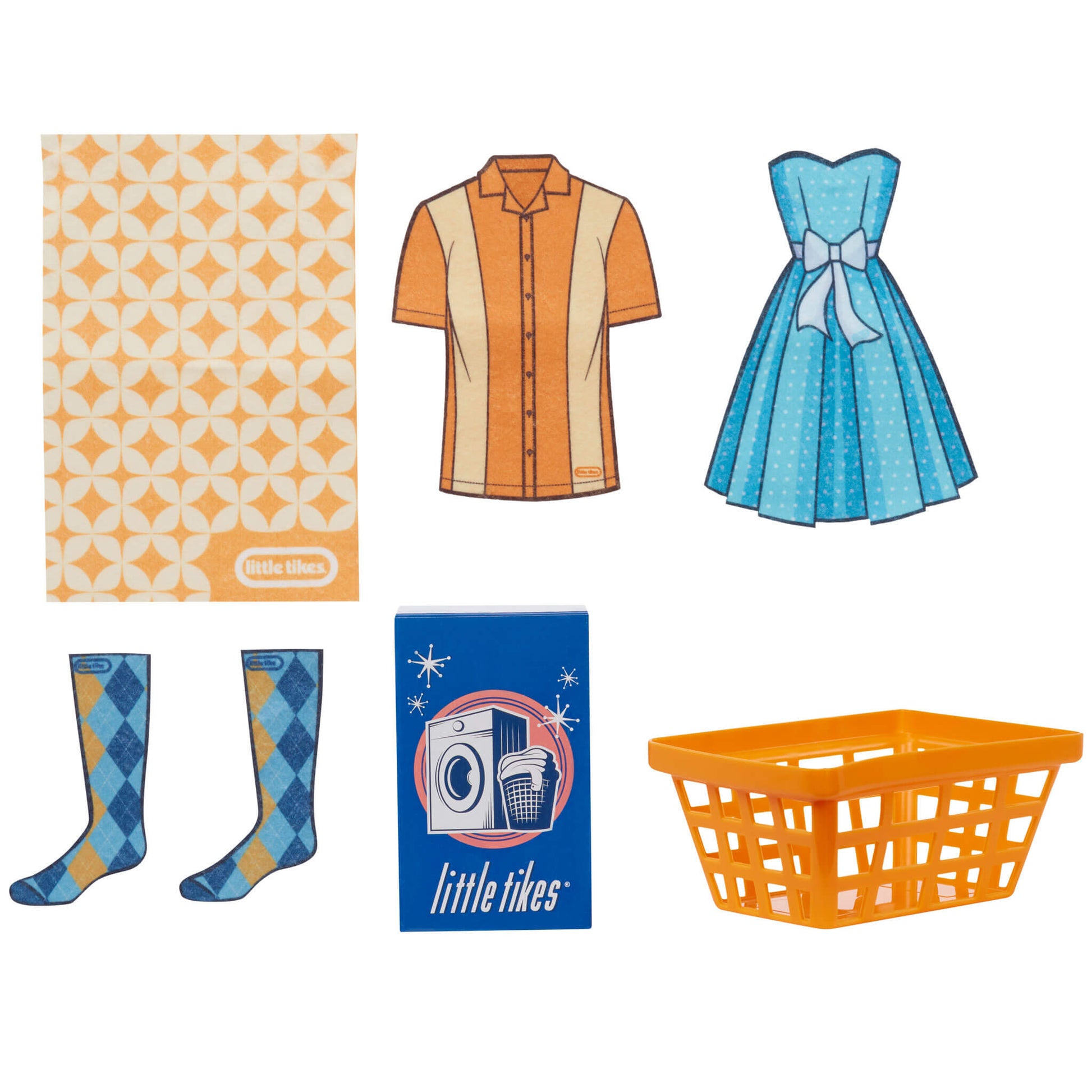 First Retro Washer-Dryer - Pretend Play Laundry Set / Little Tikes Exclusive