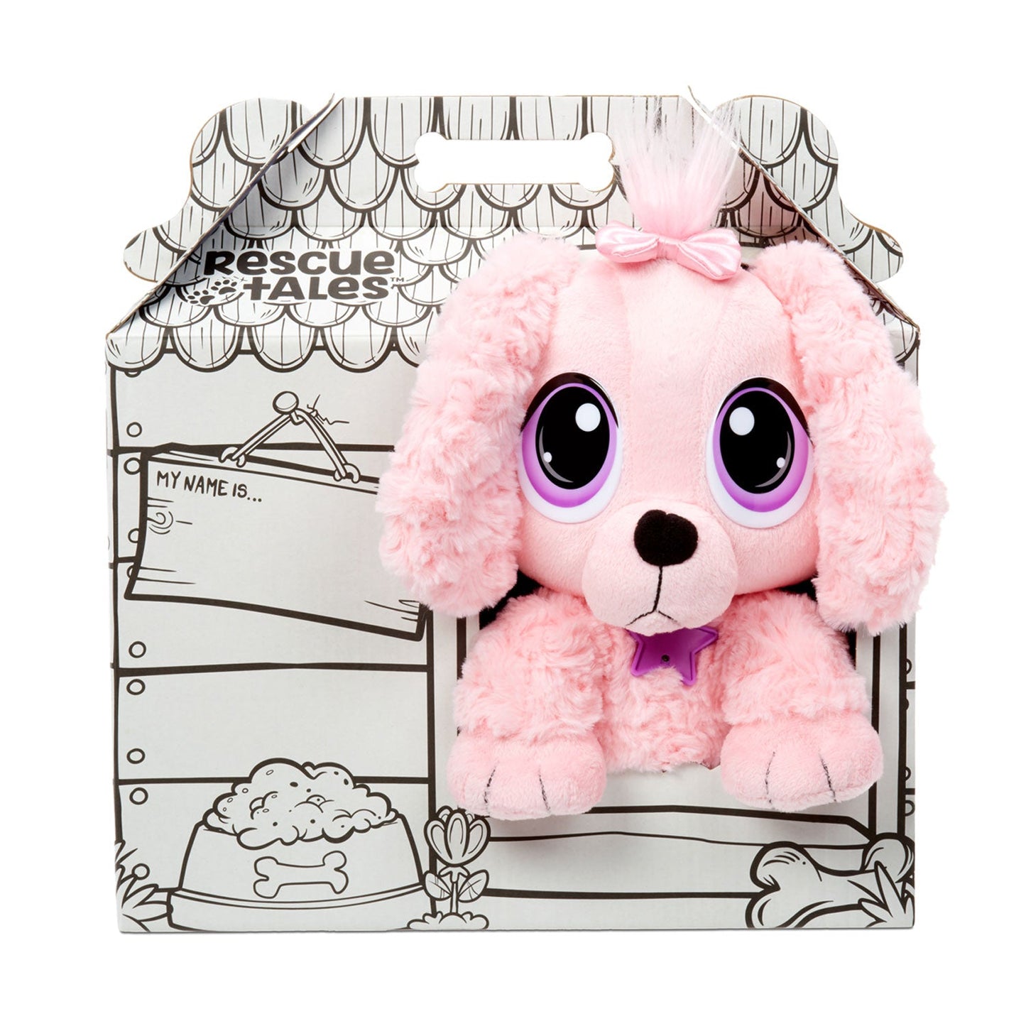 Rescue Tales Pink Poodle Plush Toy - Adoptable Pet with Doghouse / Little Tikes Value