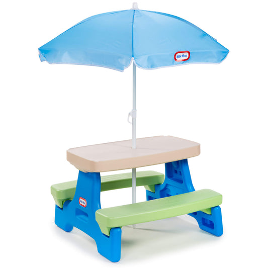 Easy Store Jr. Play Table with Umbrella - Blue/Green / Little Tikes Latest