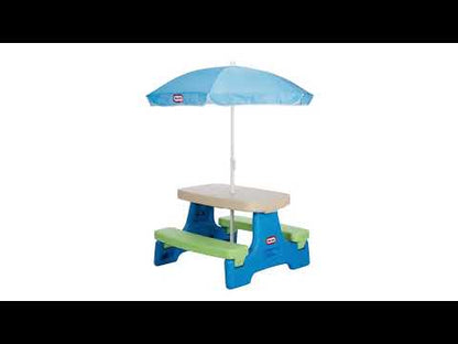 Easy Store Jr. Play Table with Umbrella - Blue/Green / Little Tikes Latest