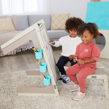 2-in-1 Easel and Art Table – Kids' Wooden Art Station / Little Tikes New