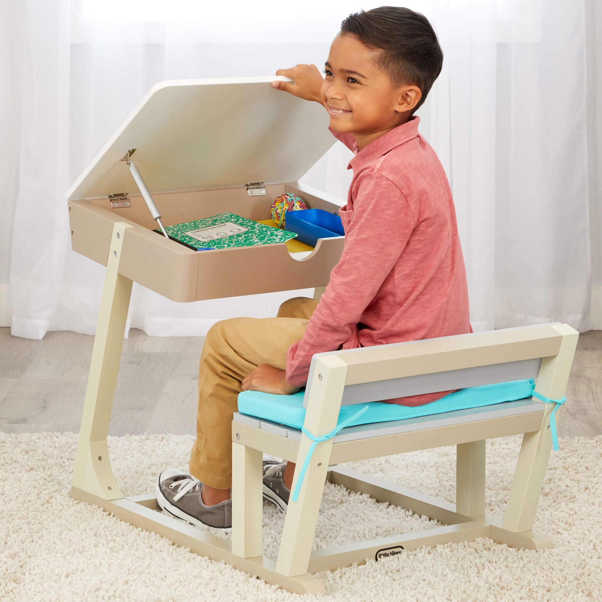 Great Ideas Desk - Kids Wood Desk / Little Tikes Featured