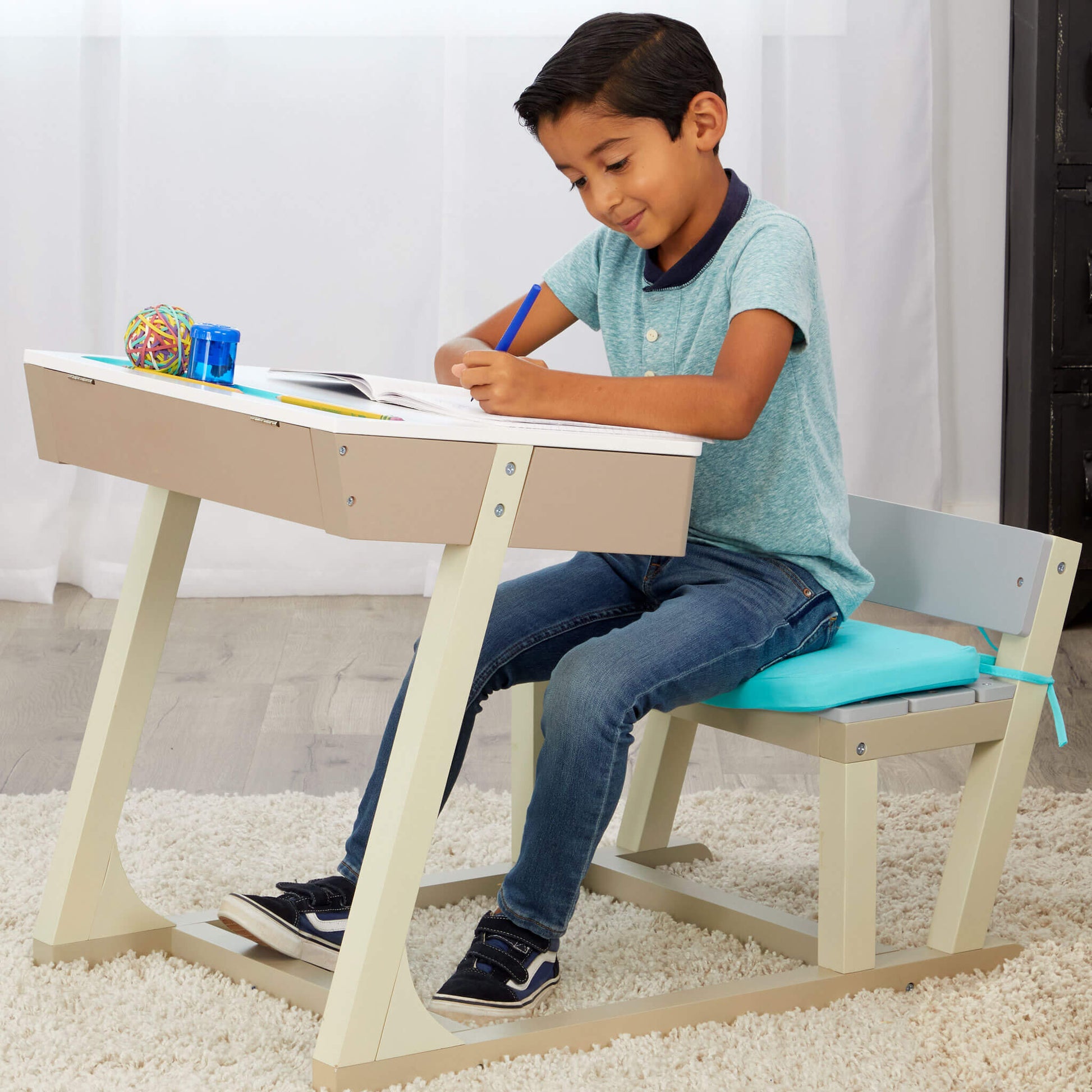 Great Ideas Desk - Kids Wood Desk / Little Tikes Featured